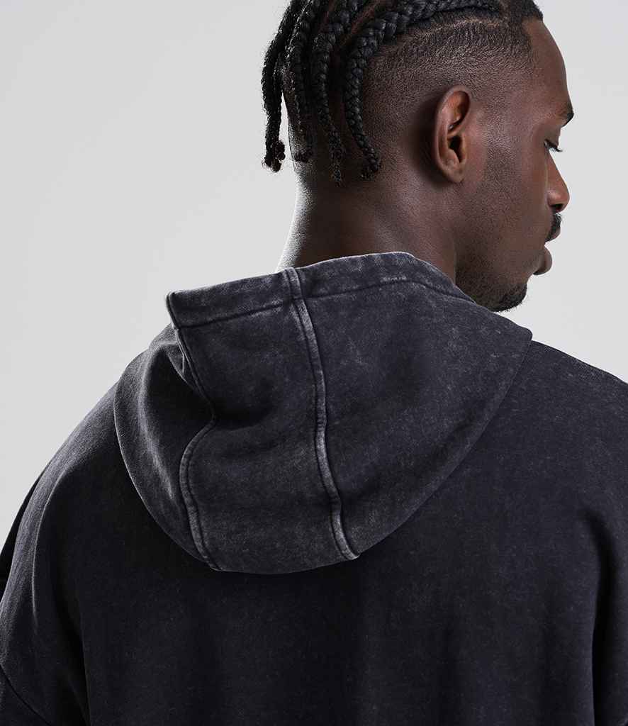[JH180 WBK XS] AWDis Vintage Washed Hoodie (XS, Washed Black)