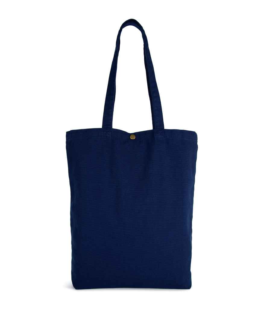 [KI3213 WNV ONE] Kimood Washed Cotton Tote Bag (Washed Navy)