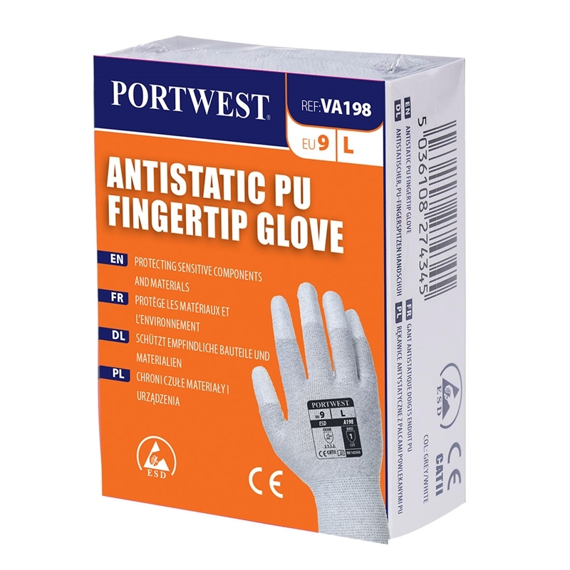 Vending Antistatic PU Fingertip Glove (XXS)