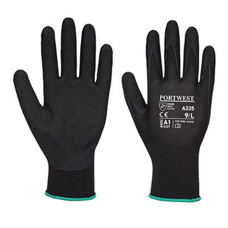 Dermi-Grip NPR15 Nitrile Sandy (Black, XS)