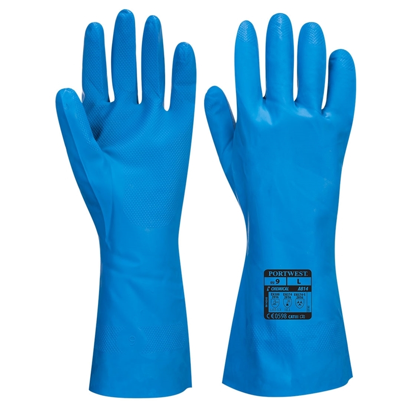 [A814BLUXS] Chem 330 Nitrile Food Gauntlet (XS)