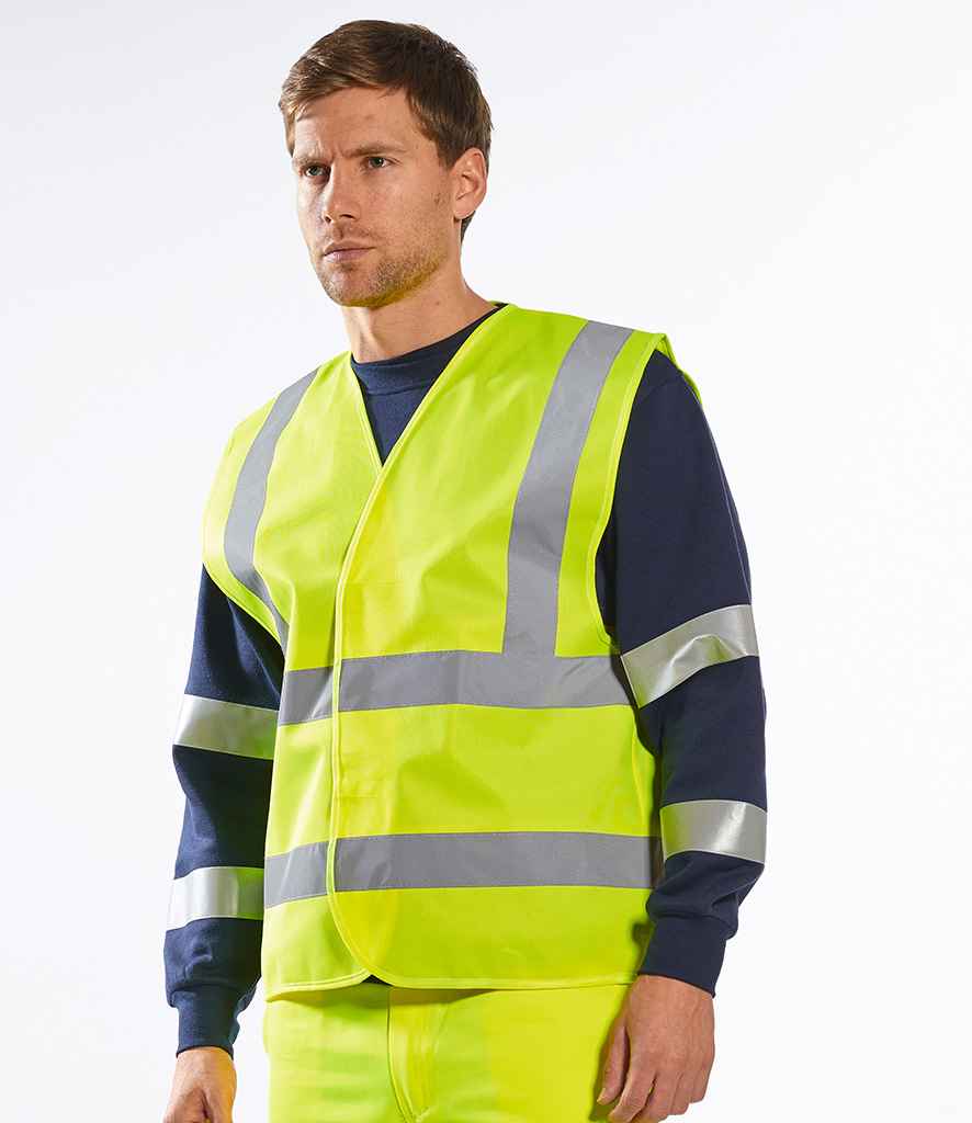 [PW002 YEL S/M] Portwest Hi-Vis Vest (S/M)