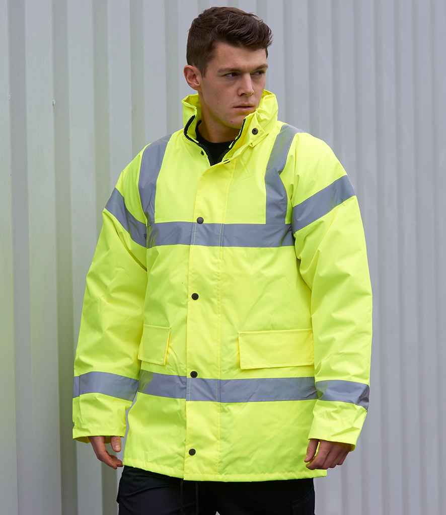 [PW003 YEL S] Portwest Hi-Vis Traffic Jacket (S)