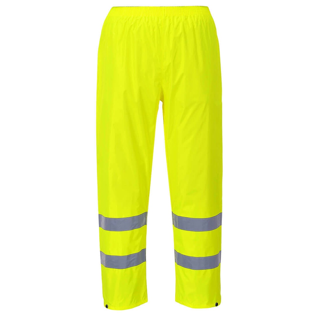 [PW012 YEL S] Portwest Hi-Vis Rain Trousers (S)