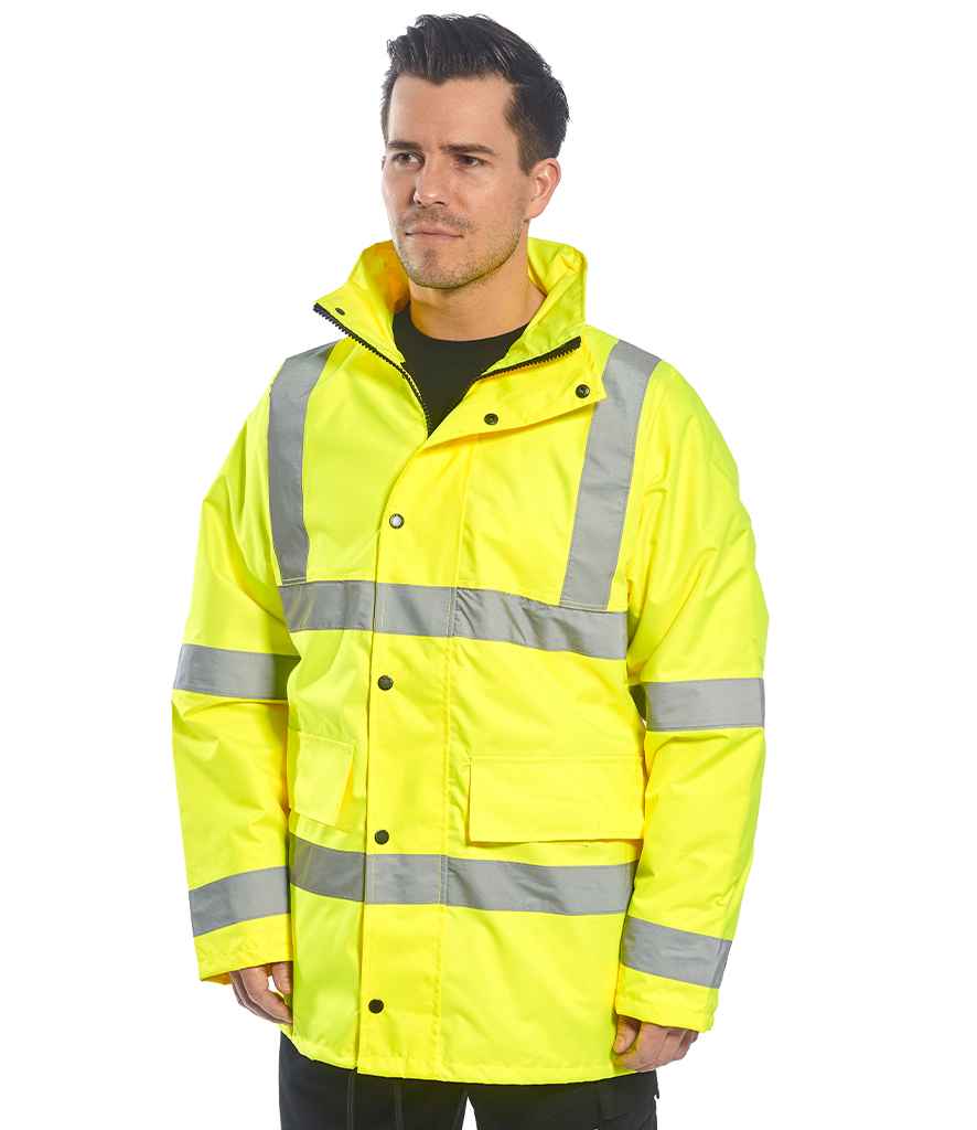 [PW014 YEL S] Portwest Hi-Vis 4-in-1 Traffic Jacket (S)