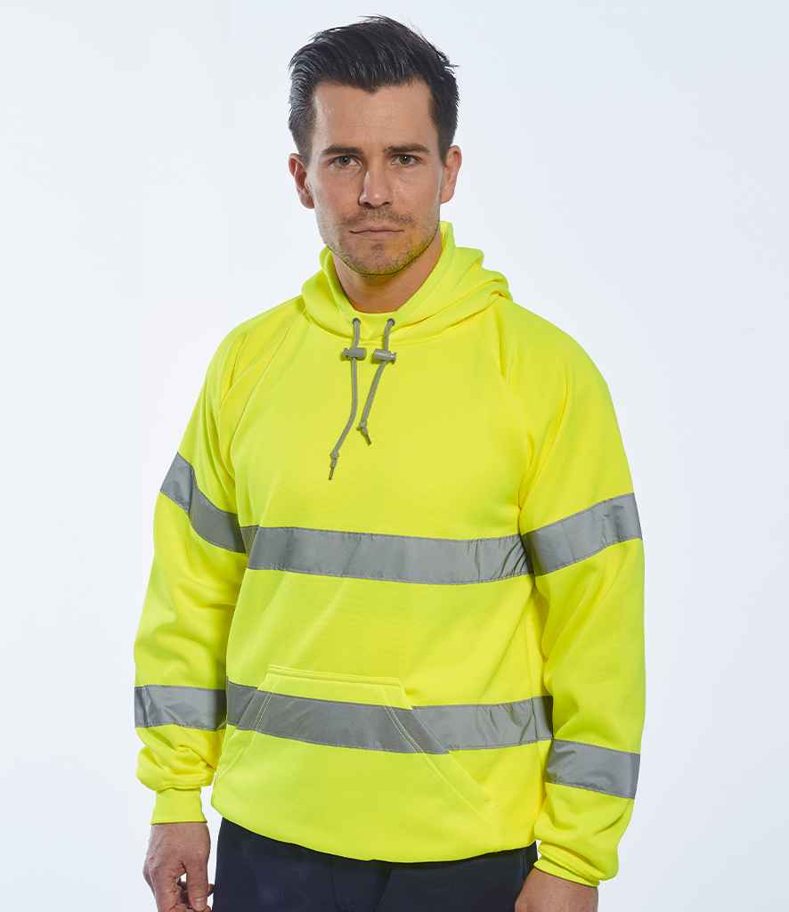 [PW055 YEL S] Portwest Hi-Vis Hoodie (S, Yellow)