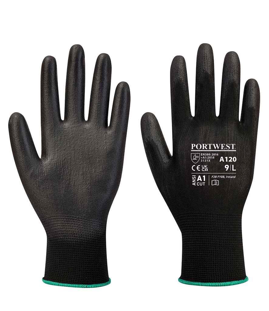 [PW083 BLK M] Portwest PU Palm Gloves (M)