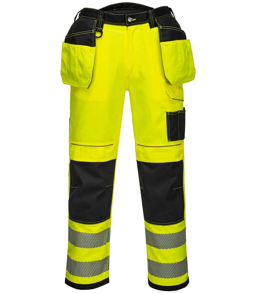 [PW1001 YL/BK 30/R] Portwest PW3 Hi-Vis Trousers (30/R, Yellow/Black)