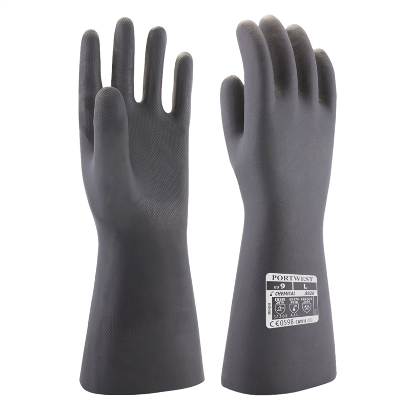 [A820BKRS] Chem 380 Neoprene Gauntlet (S)