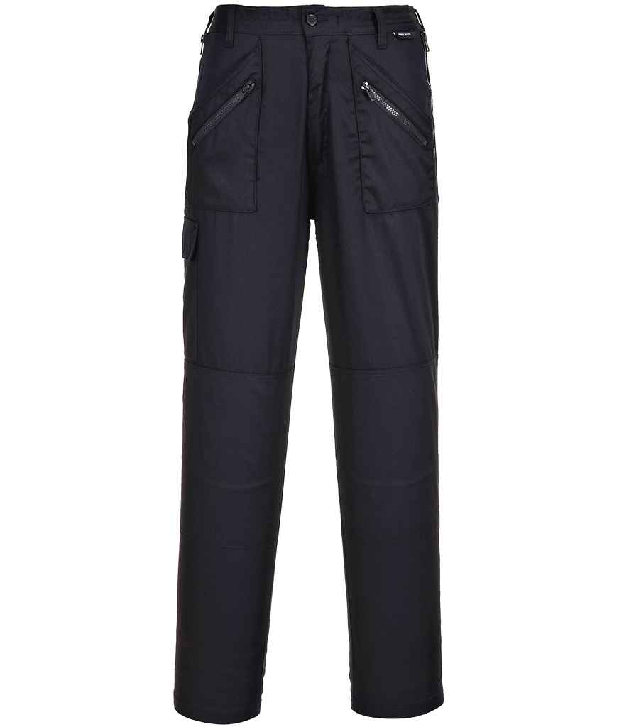 [PW707 BLK XS/R] Portwest Ladies Action Trousers (XS/R, Black)