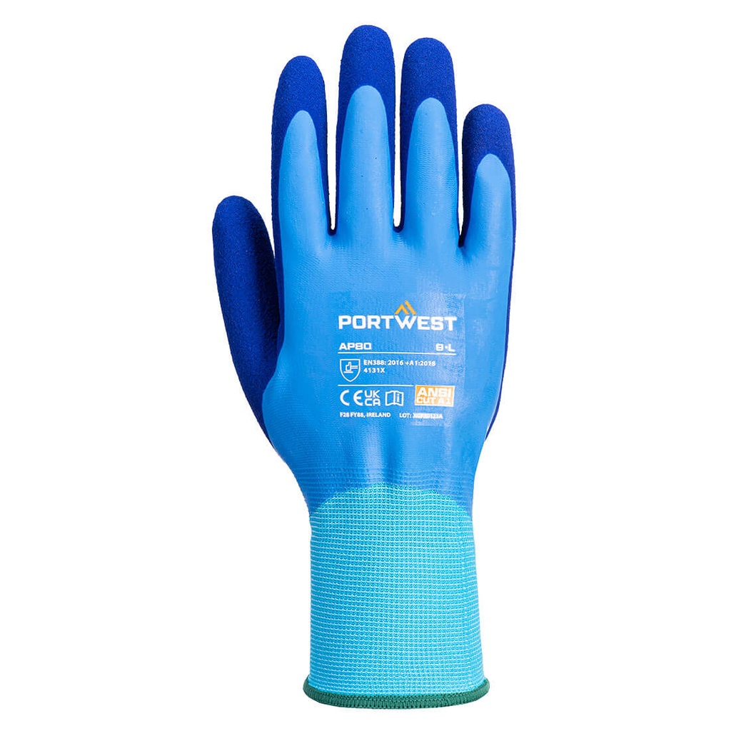[AP80B4RM] Liquid Pro HR Cut Gloves Blue (M)