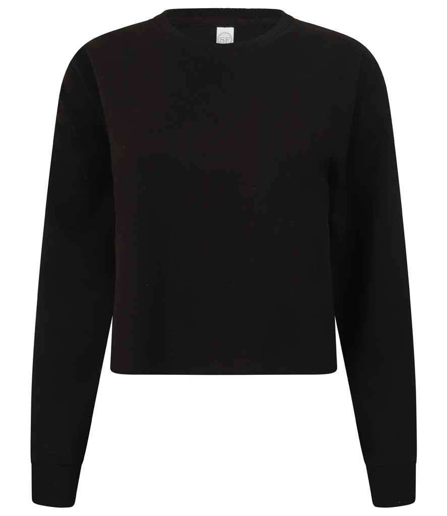 [SK515 BLK L] SF Clothing Ladies Cropped Slounge Sweatshirt (L)