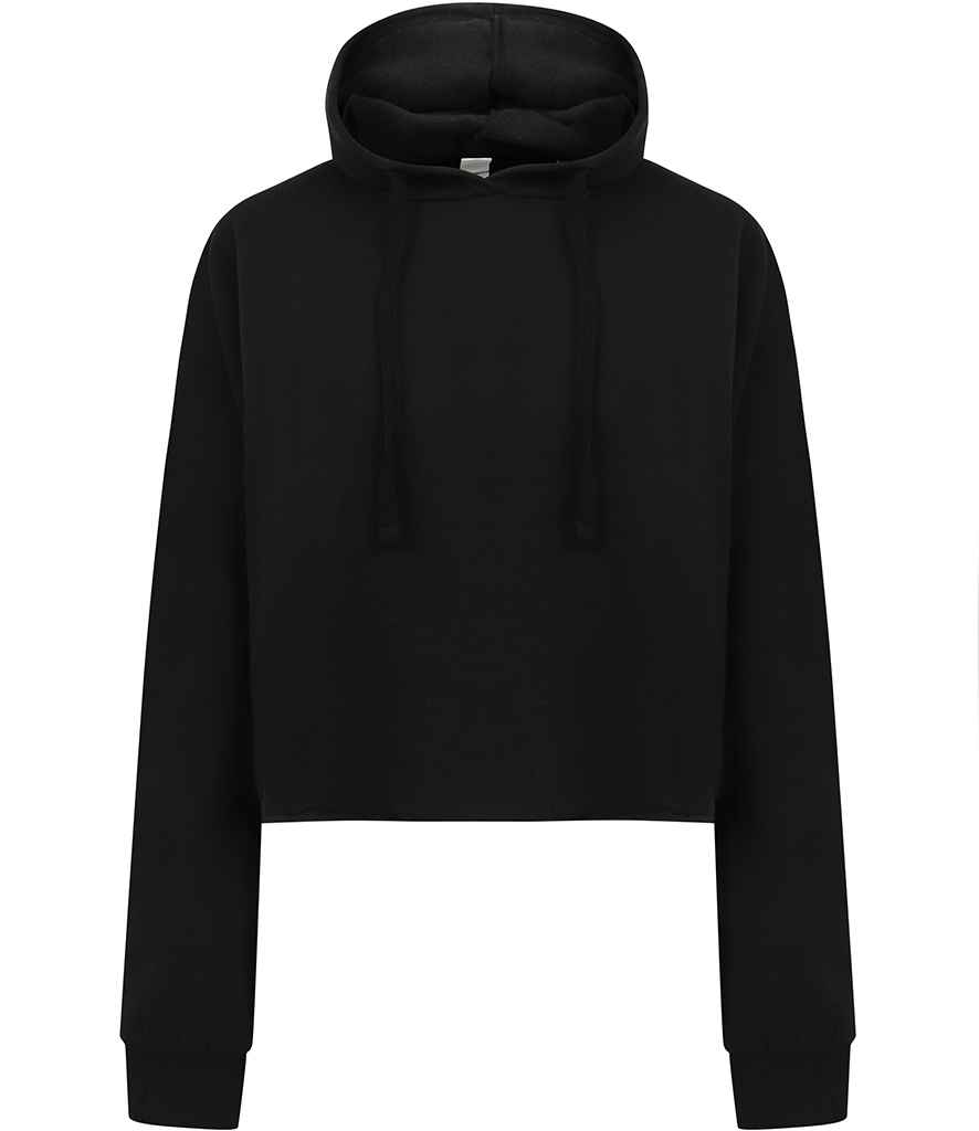 [SK516 BLK XS] SF Clothing Ladies Cropped Slounge Hoodie (XS, Black)