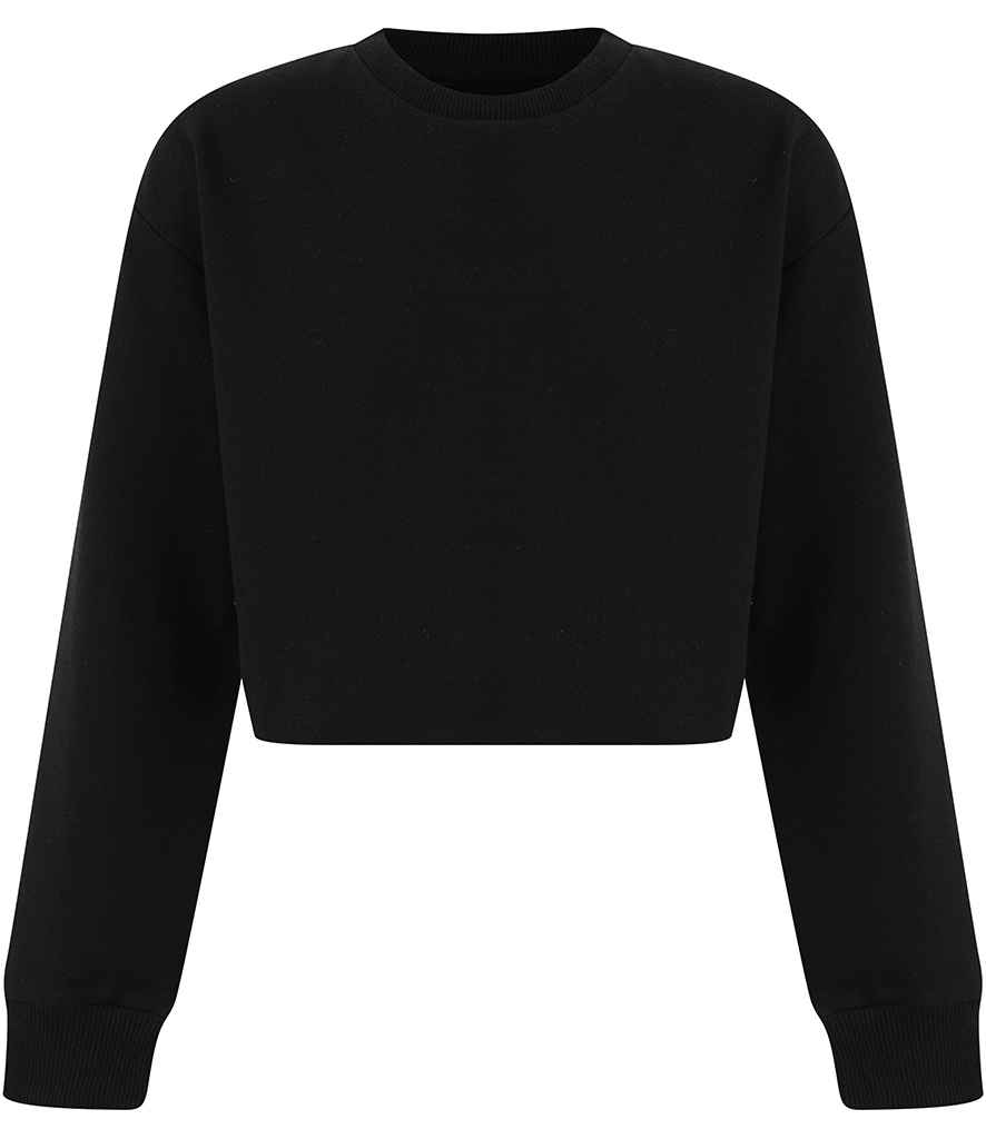 [SM515 BLK 5-6] SF Clothing Kids Cropped Slounge Sweatshirt (5-6, Black)