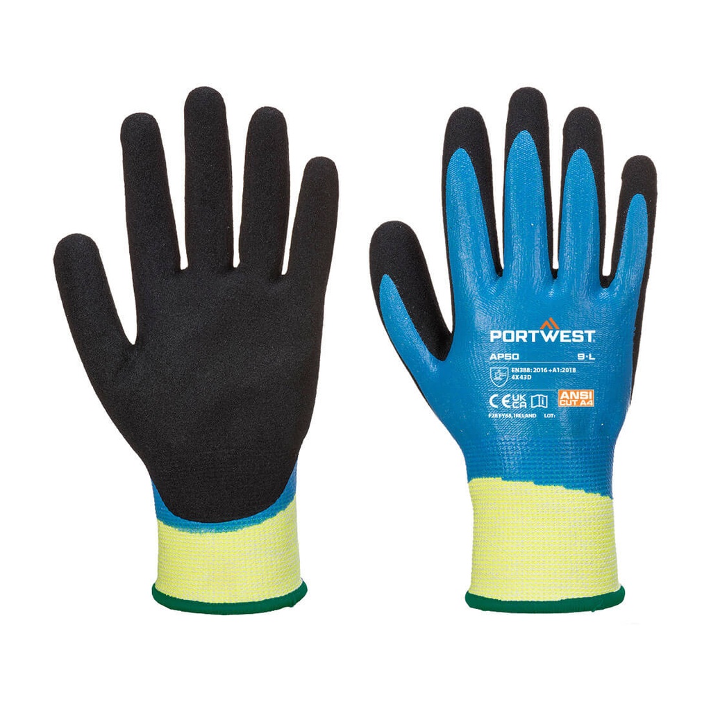 [AP50B8RS] Cut D13 Nitrile Aqua Glove (S)