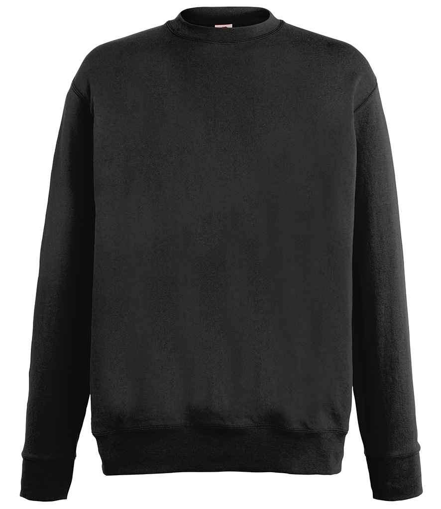 [SS123 BLK S] Fruit of the Loom Lightweight Drop Shoulder Sweatshirt (S, Black)