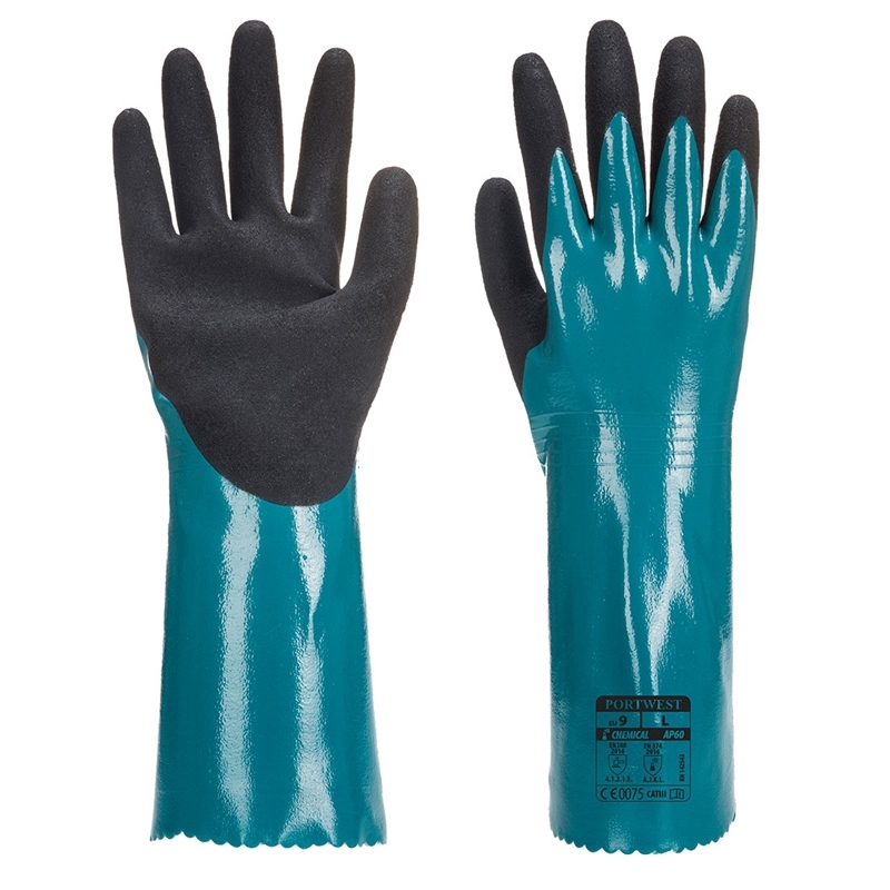 [AP60B8RM] Chem 300 Nitrile Sandy Double Dipped Gauntlet (M)