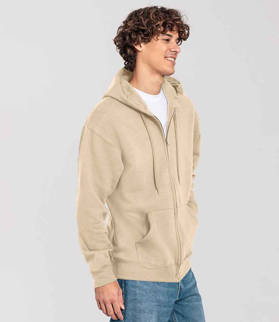 [SS153 DSN S] Fruit of the Loom Iconic Premium Hooded Sweat Jacket (S, Desert Sand)