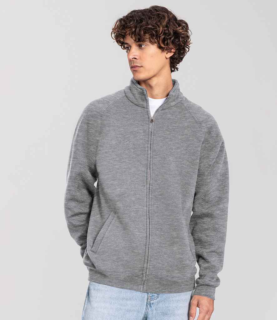 [SS155 AHE S] Fruit of the Loom Iconic Premium Sweat Jacket (S, Athletic Heather)