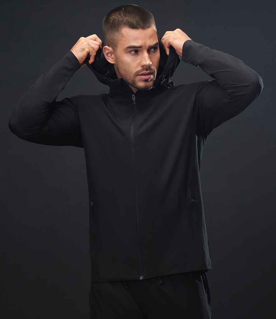 [TL578 BLK XS] Tombo Unisex Technical Zip Through Hoodie (XS, Black)