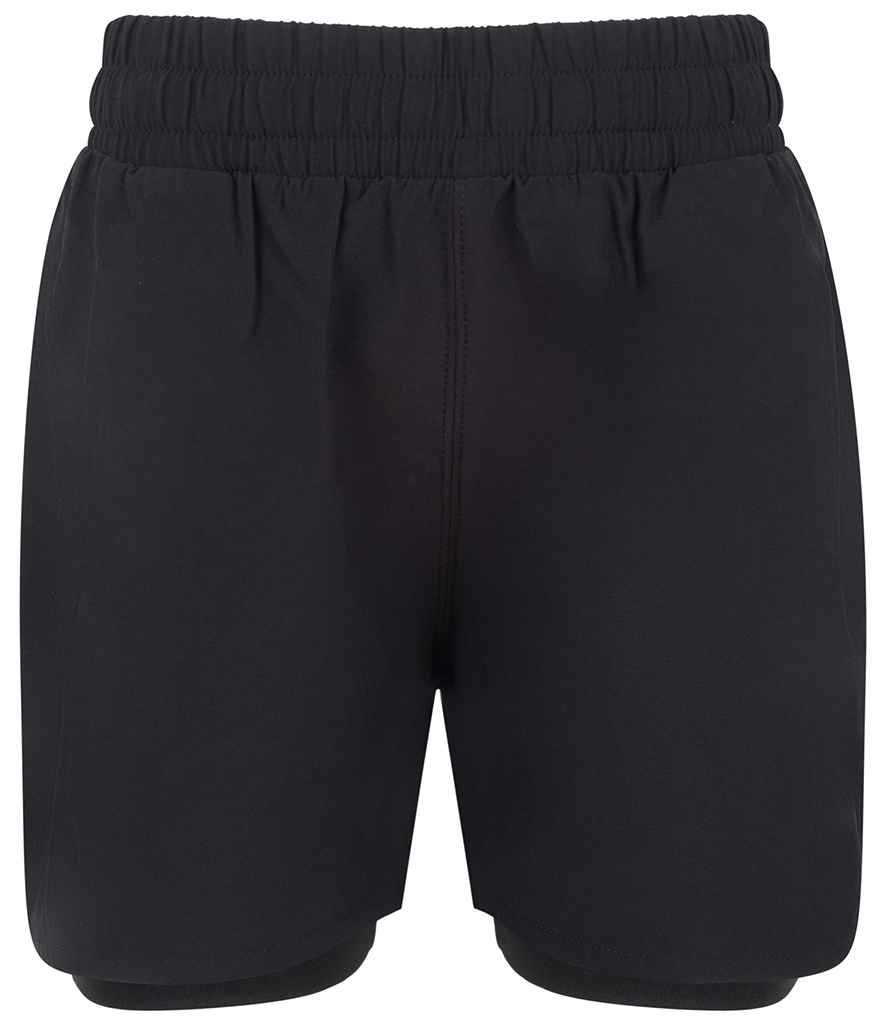 [TL617 BLK 5-6] Tombo Kids Double Layer Sports Shorts (5-6, Black)