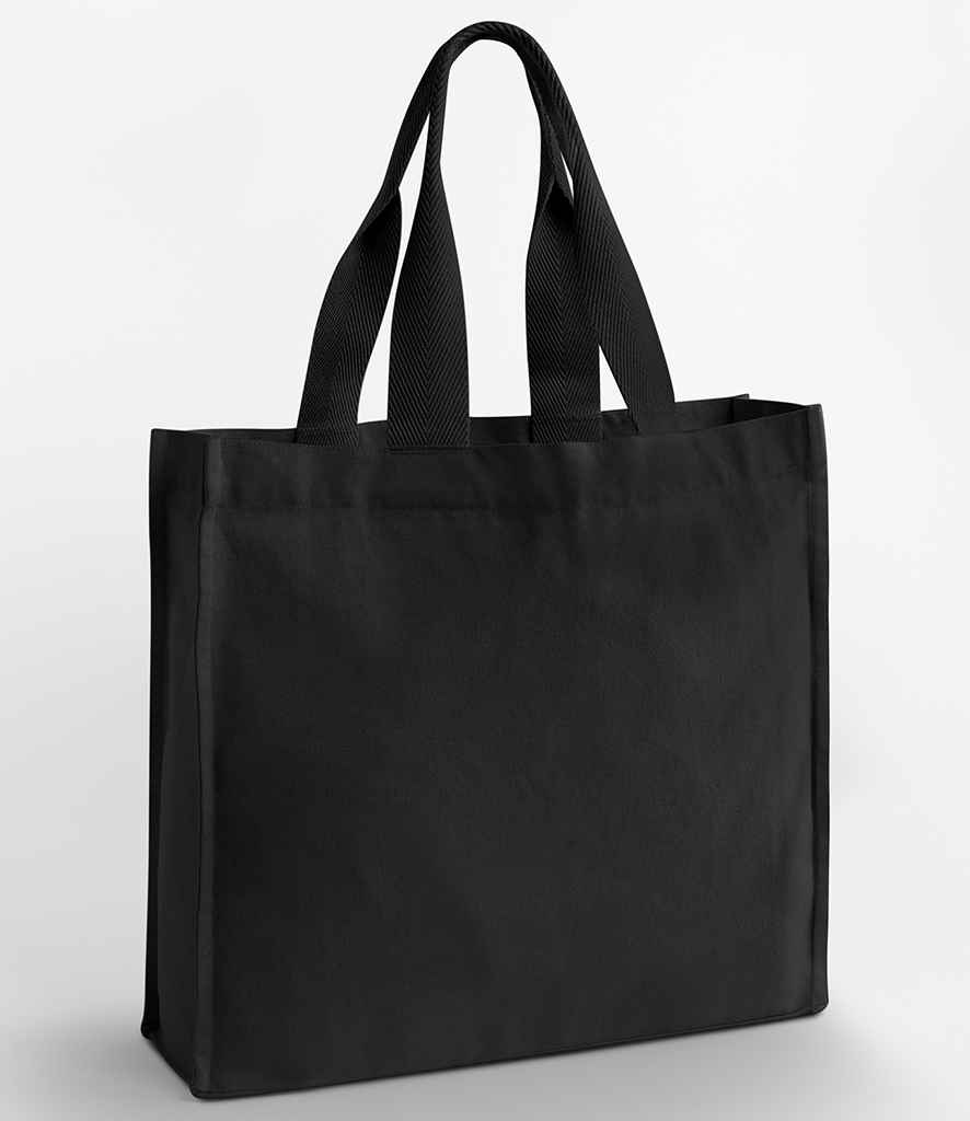 [W940 BLK ONE] Westford Mill Chevron Handle Shopper (Black)