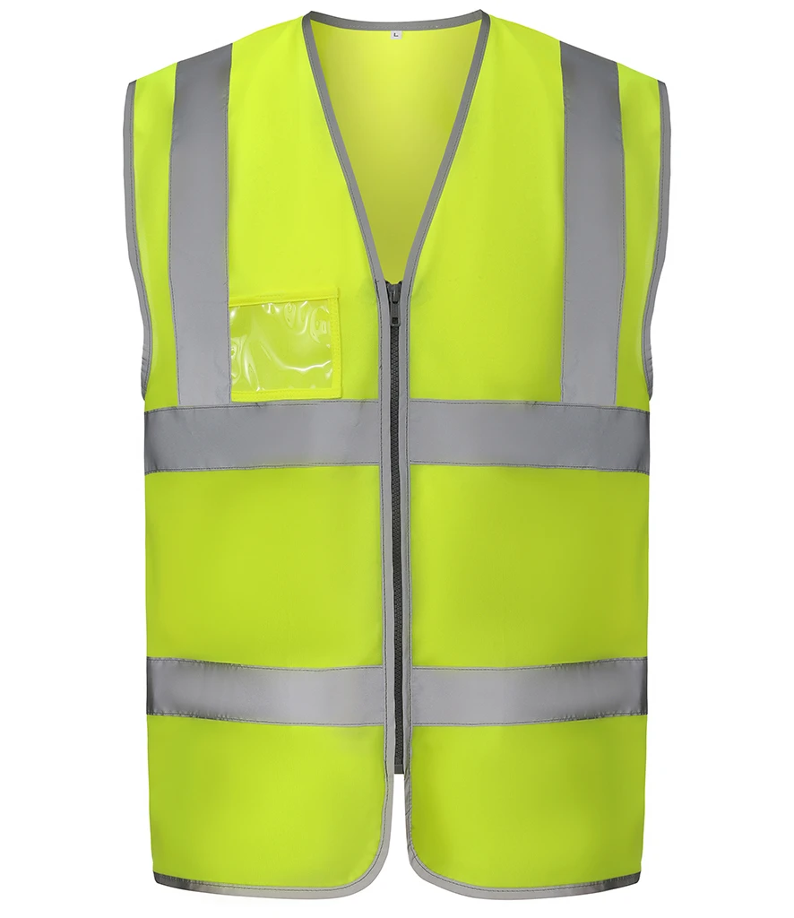 [YK113 YEL S] Yoko Zip ID Two Band & Braces Waistcoat (S, Yellow)