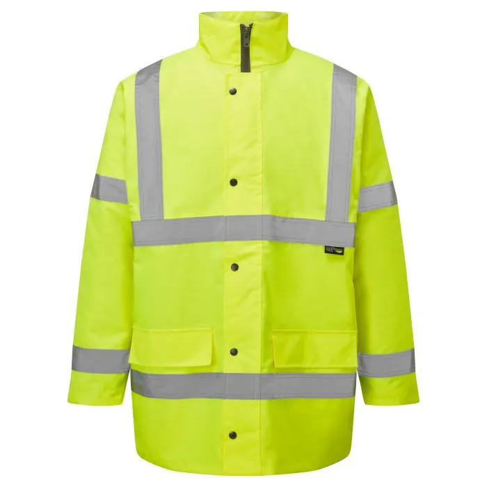 [S460YERXS] S460 Hi-Vis Winter Traffic Parka Jacket (Fluorescent Yellow, XS)