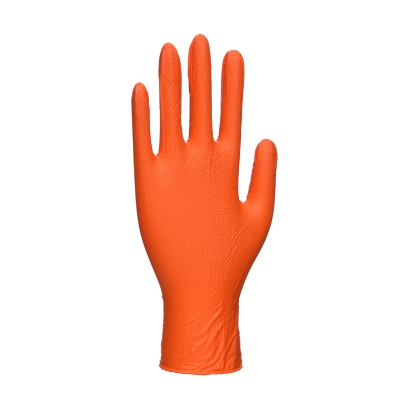 Portwest Orange HD Disposable Gloves (M)