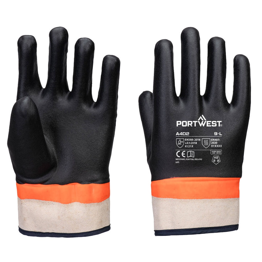 [A402K1RL] Grip PVC Sandy Double Dipped Glove (L)