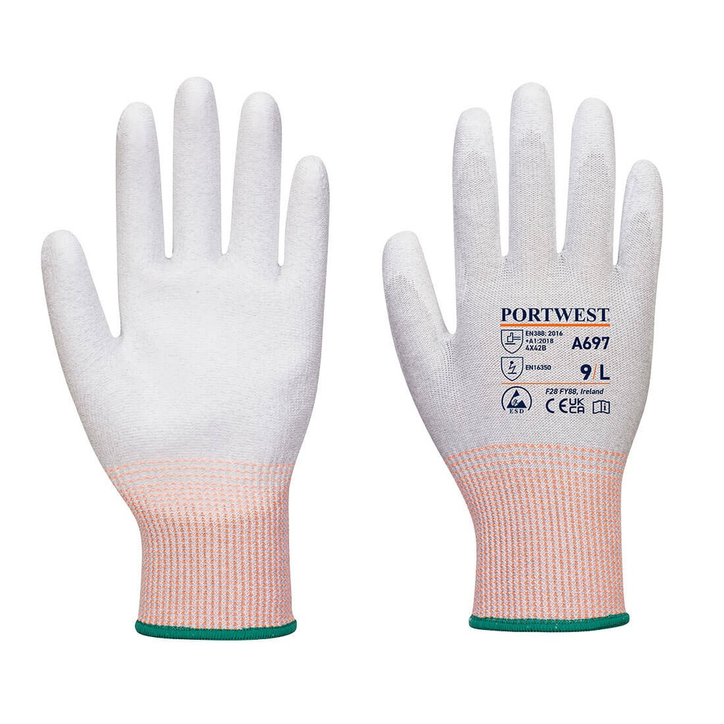 [A697G6RXS] ESD Cut B13 PU Palm Glove (Pk12) (XS)