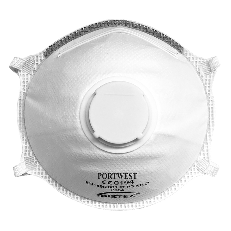 [P304] FFP3 Valved Dolomite Light Cup Respirator (Pk10)