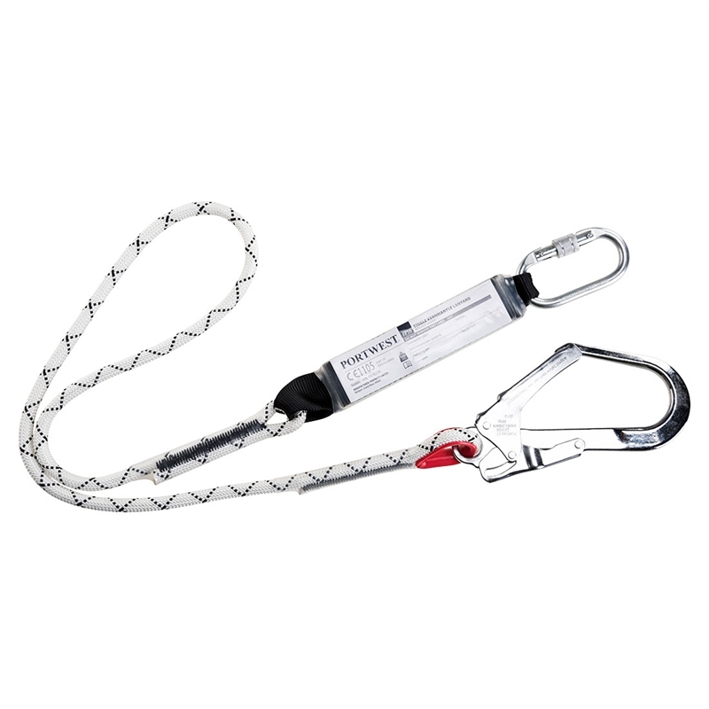 Single Kernmantle Lanyard With Shock Absorber