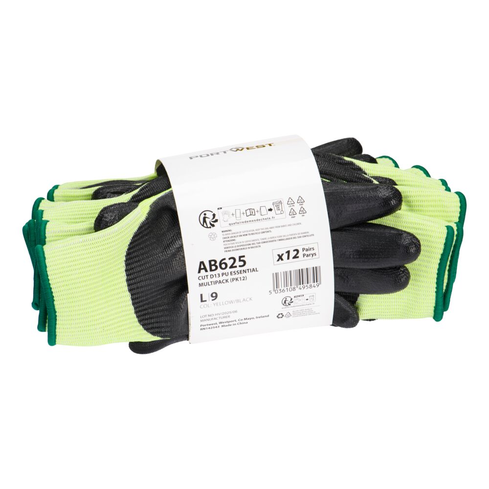 [AB625Y8RS] Cut D13 PU Essential Multipack (PK12) (S)