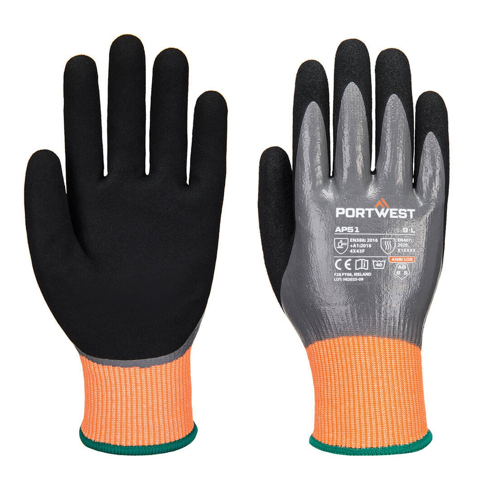 Cut F15 Nitrile Aqua Glove (S)