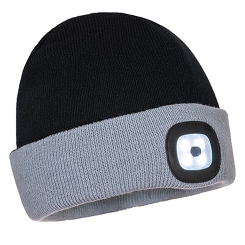 [B034] Two Tone LED Rechargeable Beanie