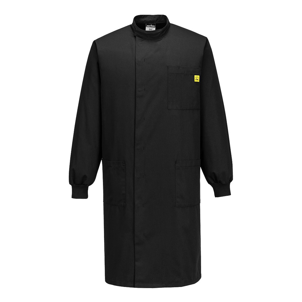 [AS15BKRXS] Anti-Static ESD Howie Coat (XS, Black)
