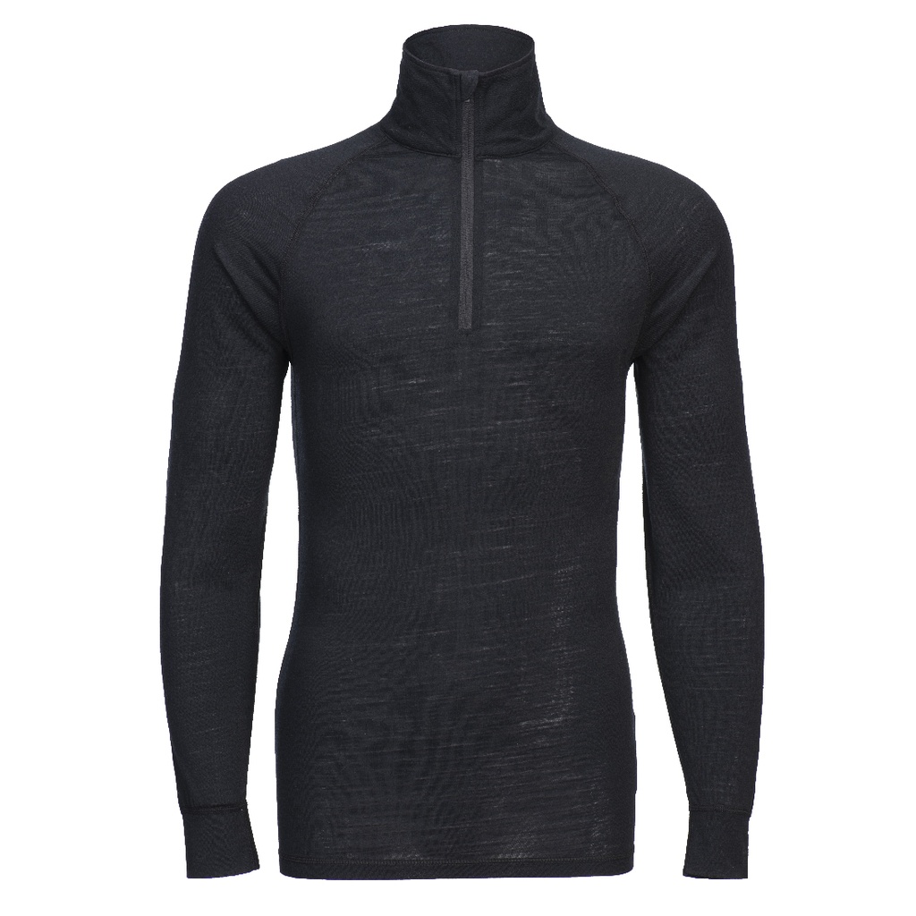 [B184BKRS] Merino Wool 1/4 Zip Baselayer Top (S)