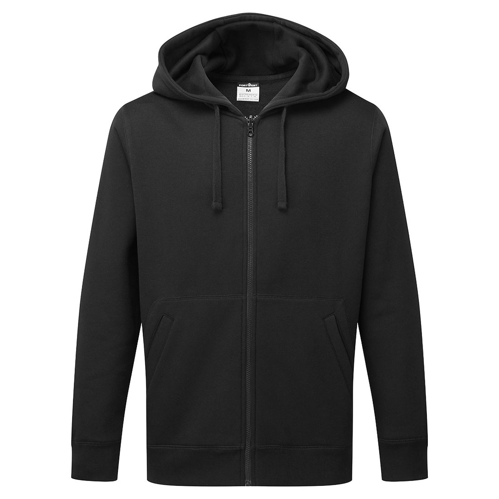 [B312BKRS] Zipped Hoodie (S, Black)