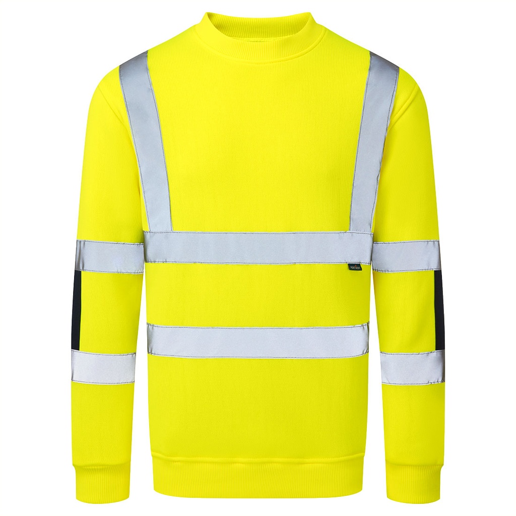 [B313YERS] Hi-Vis Knit Sweatshirt (S, S, Yellow)
