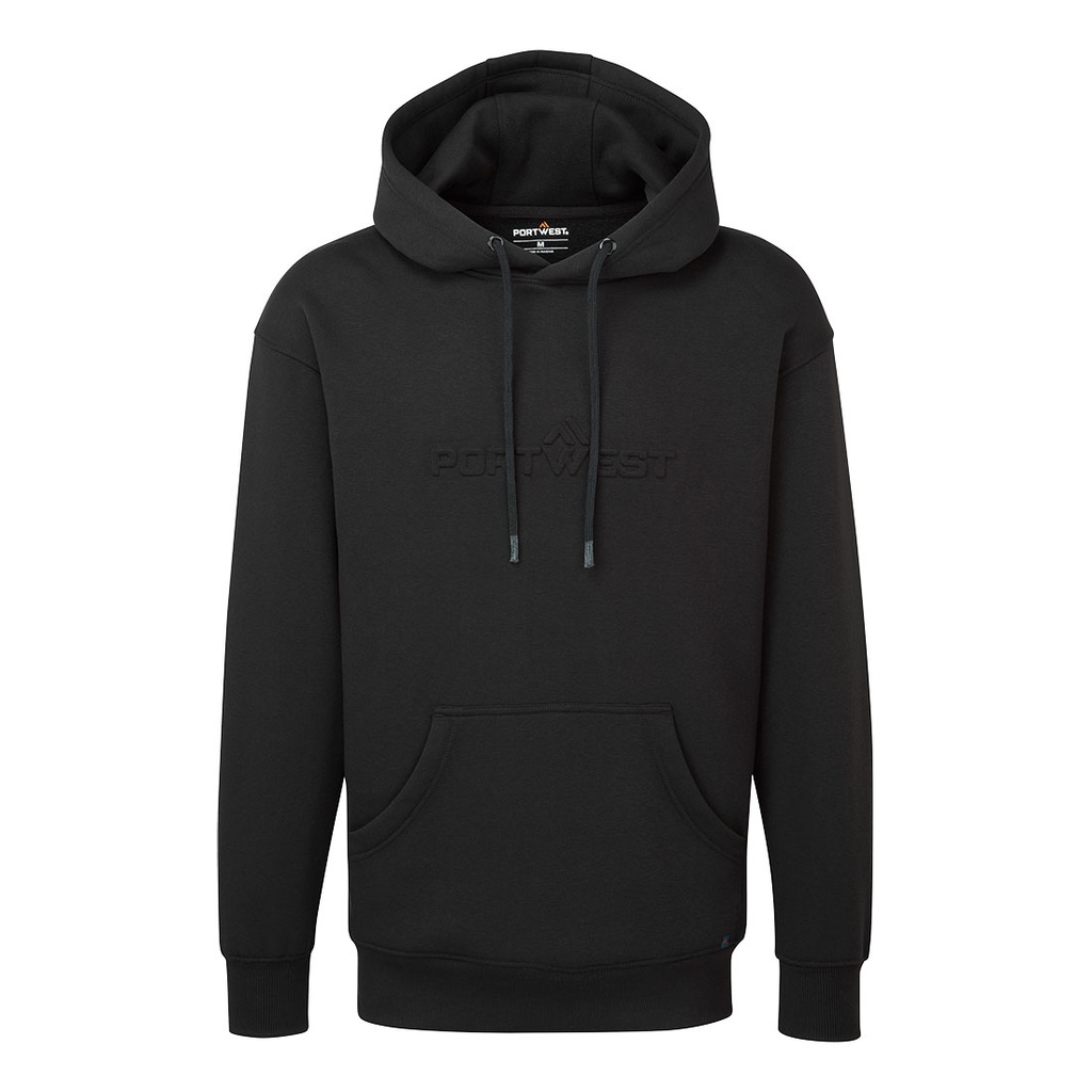 [B331BKRS] Portwest Embossed Hoodie (S, Black)