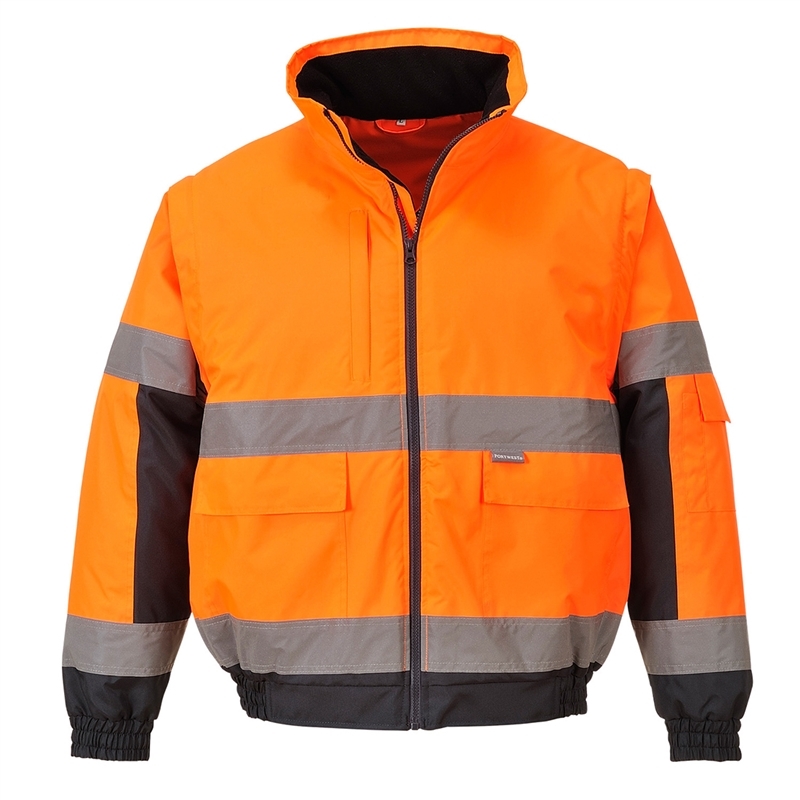 Hi-Vis 2-in-1 Contrast Bomber Jacket