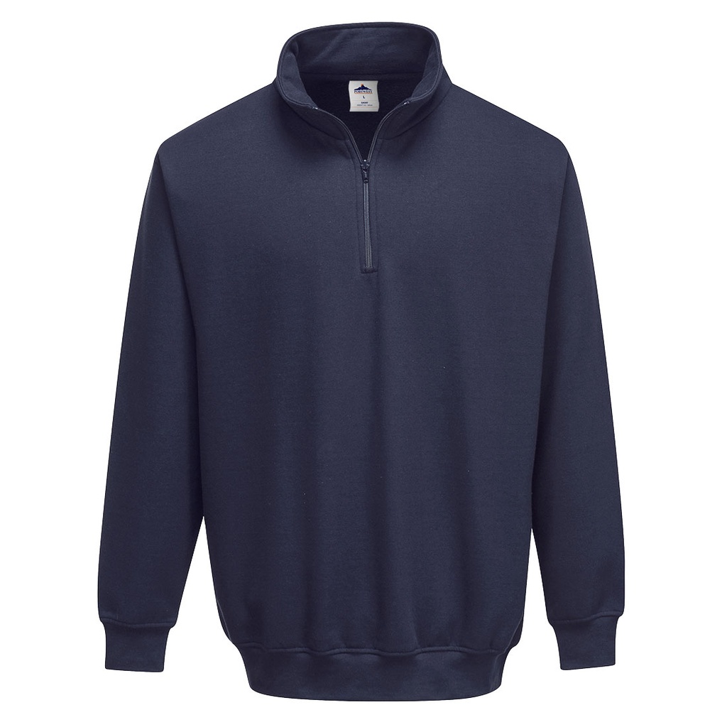 [B309NVRS] Sorrento Zip Neck Sweatshirt - Navy (S)