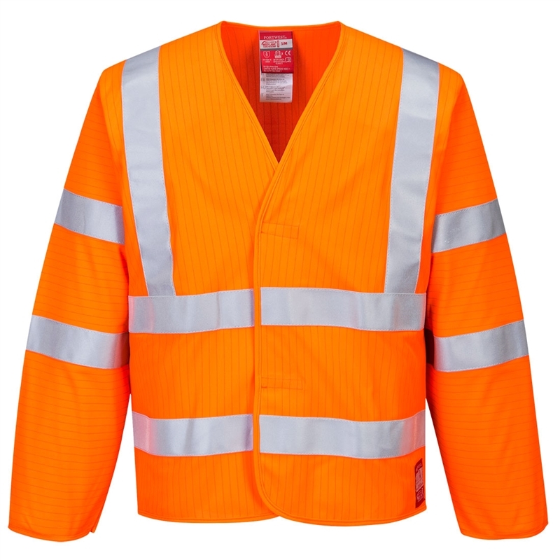Hi-Vis Anti Static Jacket - Flame Resistant (Yellow, M)