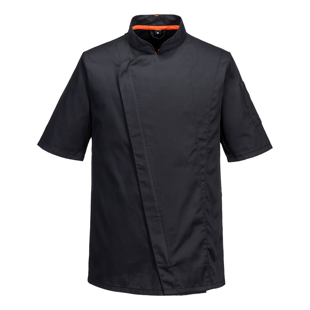 [C739BKRXS] Chef's Mesh Air Pro Asymmetrical Jacket S/S (XS, Black)