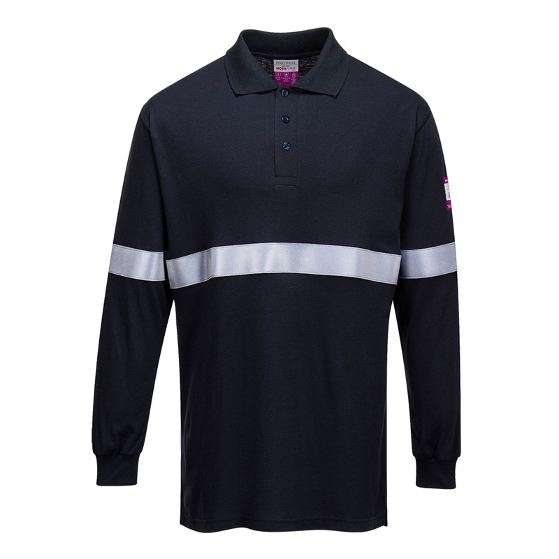 [FR03] Modaflame Knit FR Long Sleeve Polo Shirt