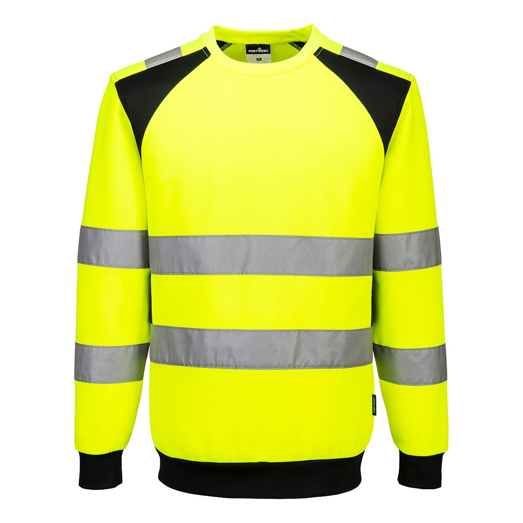[CD805YBRS] WX2 Eco Hi-Vis Sweatshirt (S, Yellow/Black)