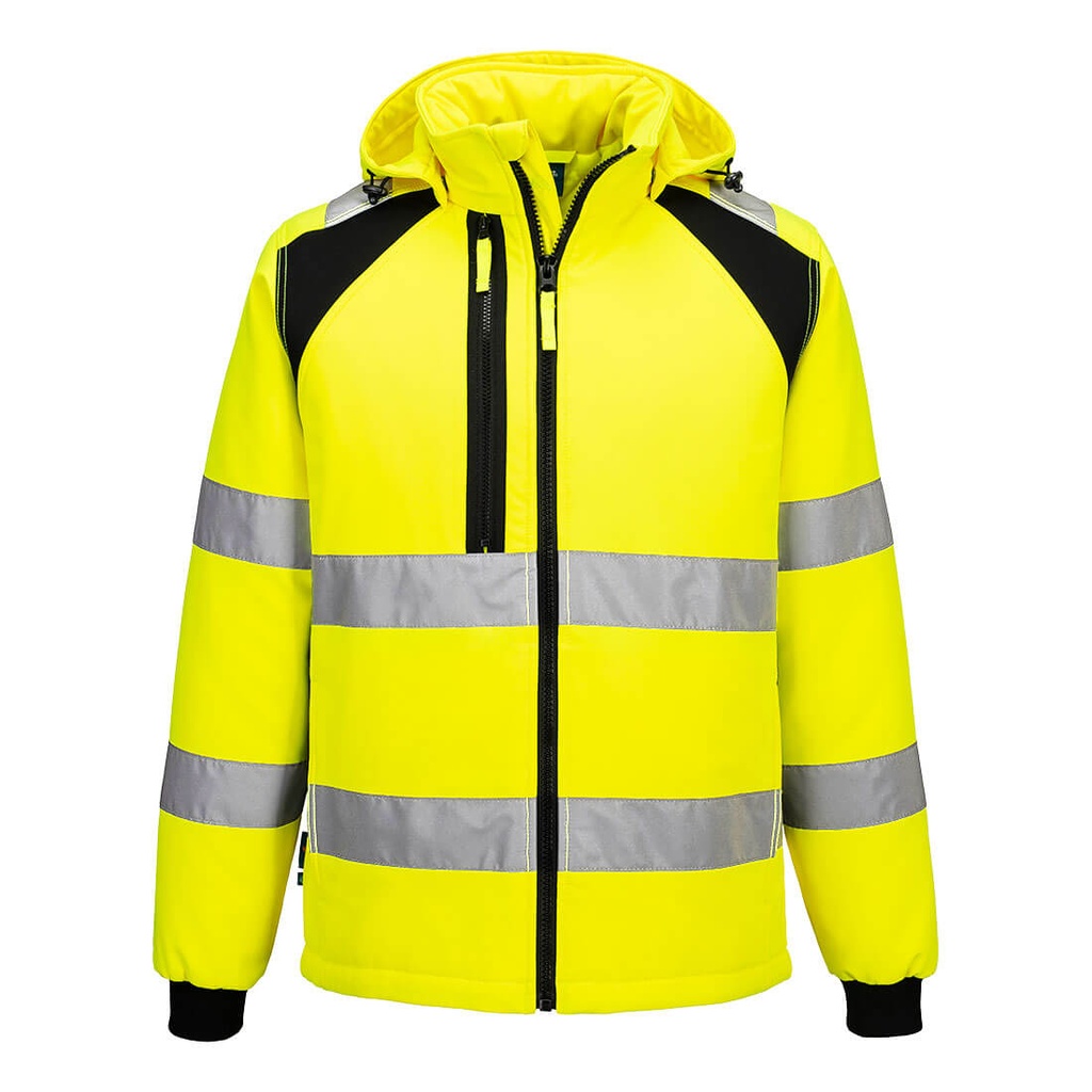 [CD809YBRS] WX2 Eco Hi-Vis Padded Softshell (2L) (S, Yellow/Black)