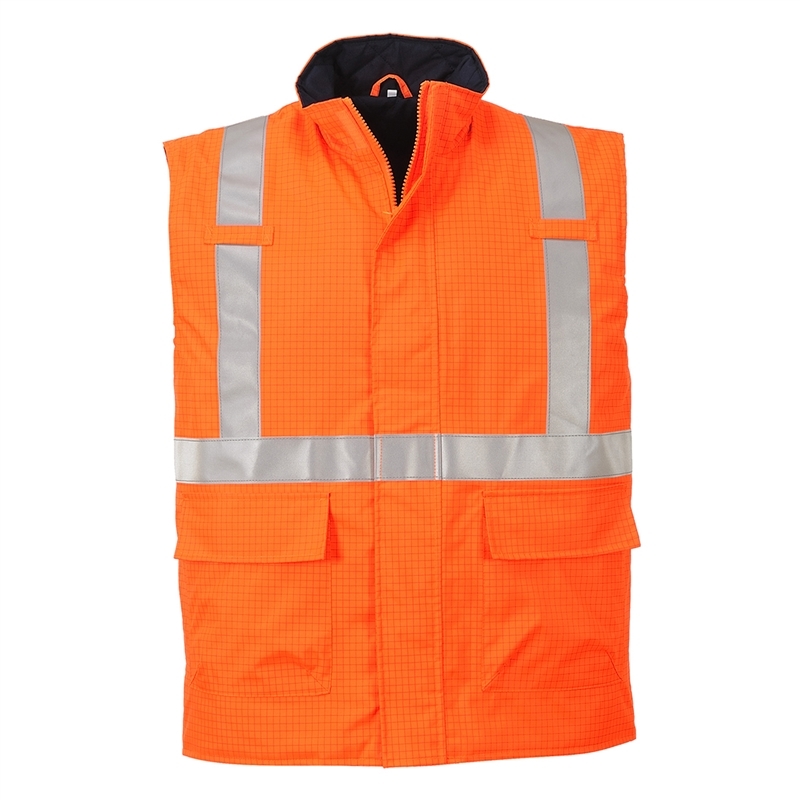 Bizflame Rain Hi-Vis Antistatic FR Bodywarmer (Yellow, S)