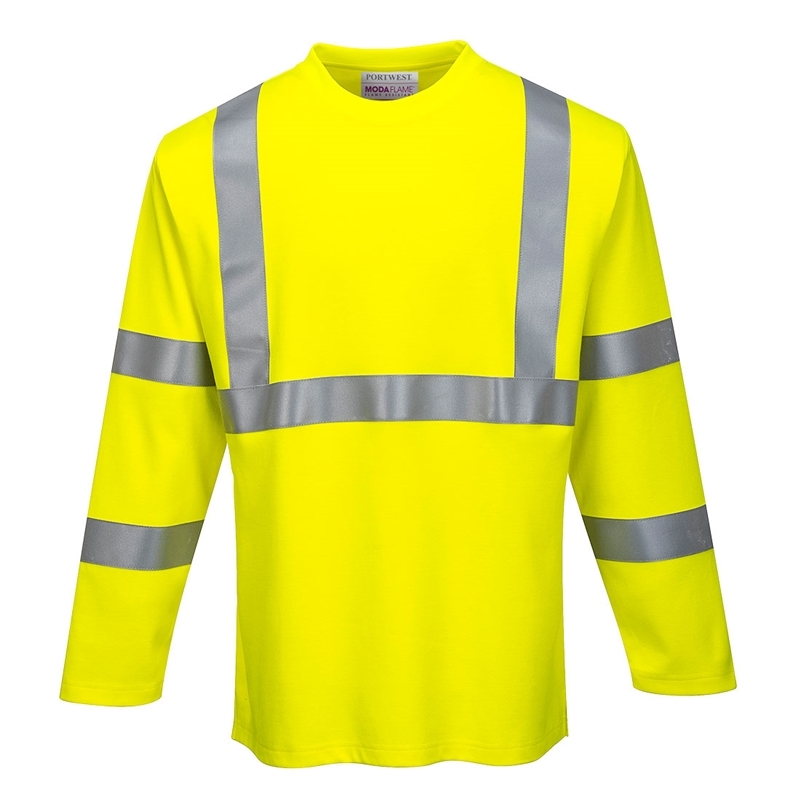 [FR96YERS] Modaflame Knit Hi-Vis FR Long Sleeve T-Shirt (S)